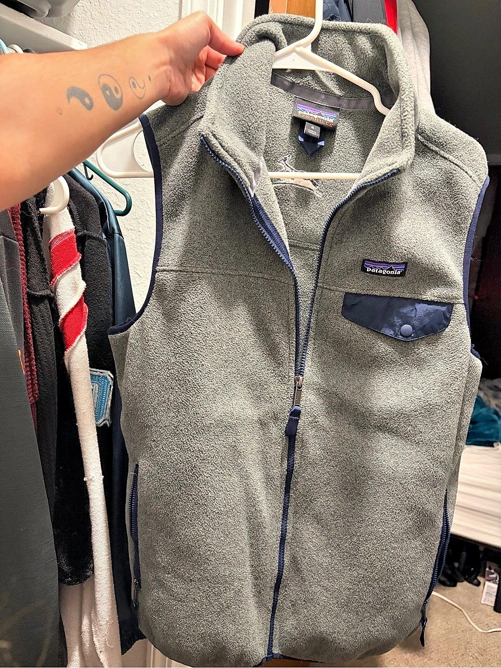 Patagonia Lightweight Synchilla Snap-T Vest Lightweight Snap-T Fleece Vest Gray